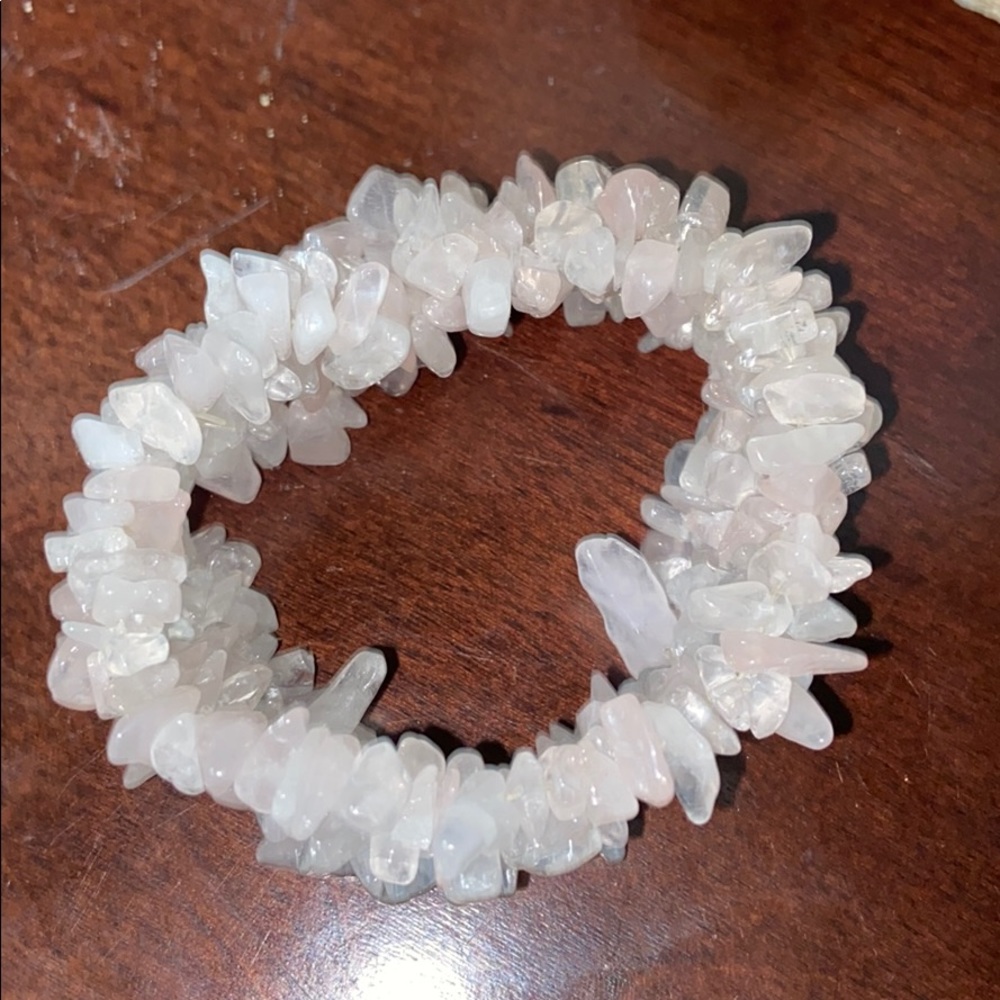 Rose quartz crystal bracelet